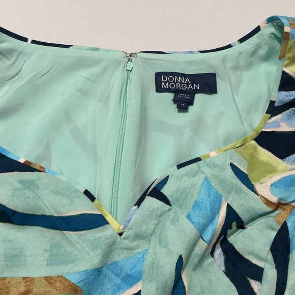 Donna Morgan Poplin Floral Print Sheath Mini Dress, Size 14, NWT Dillards - Picture 4 of 16